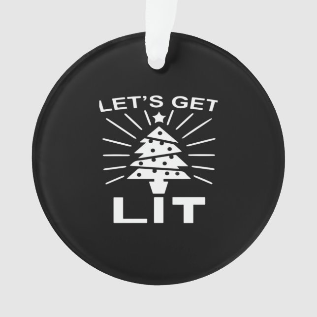 Lasst uns Lit Essential Funny Classic bekommen Ornament (Vorderseite)
