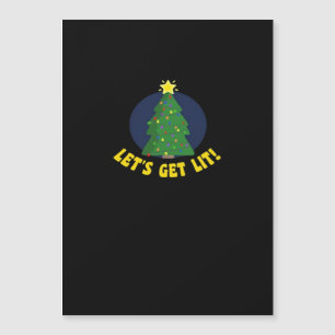 Lasst uns Lit - Funny Christmas Classic Magnetkarte