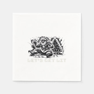 Lasst uns Lit Funny Christmas Vibe Classic bekomme Serviette