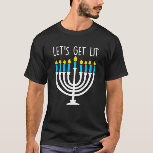 Lasst uns Lit Funny Hanukkah schlafen für Jungs Mä T-Shirt