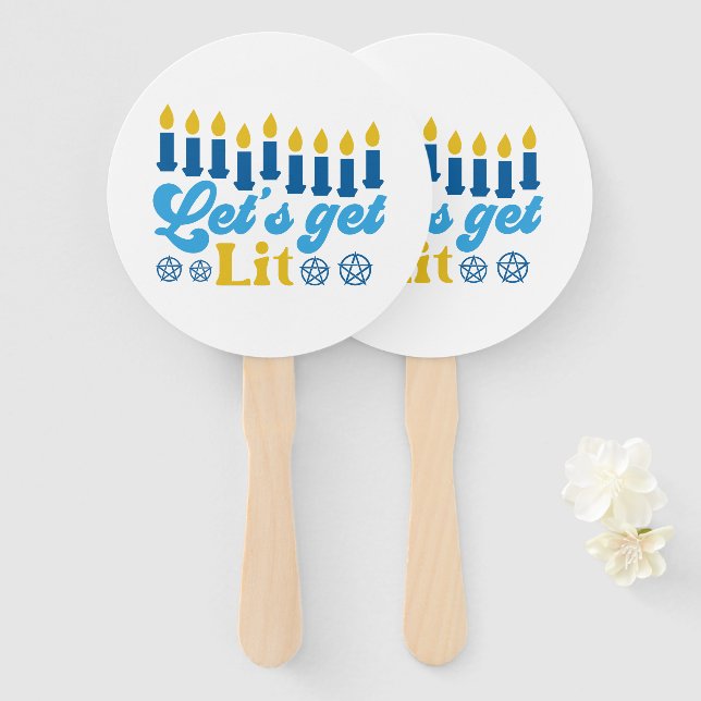 Lasst uns Lit holen! Hand Fans Fächer (Vorne und Hinten)