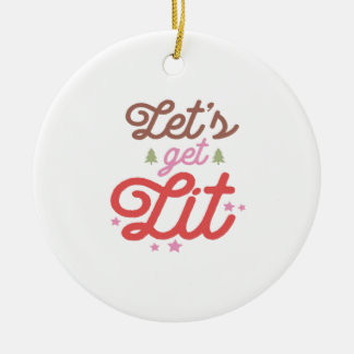 Lasst uns Lit holen, Weihnachten Keramik Ornament
