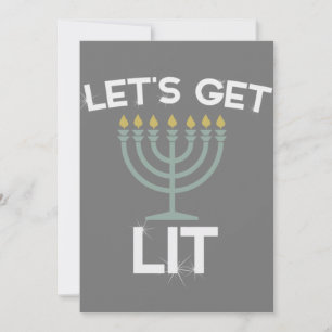 Lasst uns Lit Menorah Chanukah holen Einladung