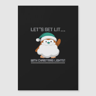 Lasst uns Lit... mit Weihnachtslicht! WeihnachtsCl Magnetkarte