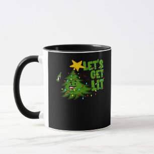 Lasst uns Lit Tipsy Weihnachtsbaum Funny Essential Tasse