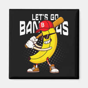 Lasst uns losfahren Banana Retro-Banane-Shirt Jung Magnet