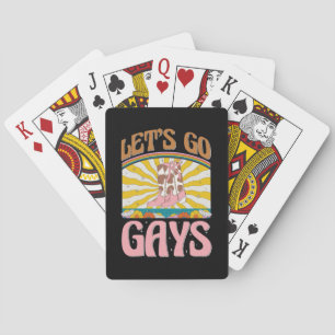 Lasst uns loslegen Schwule Lgbtq Stolz Cowgirl Sti Spielkarten