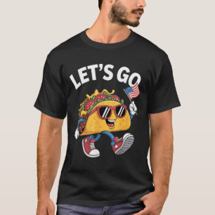 Lasst uns lustig Taco Trump Huhn gehen T-Shirt