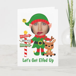 Lasst uns lustige Elf Fotos zu Weihnachten machen