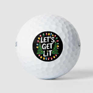 Lasst uns lustige Weihnachts-Trink-Weihnachtslicht Golfball