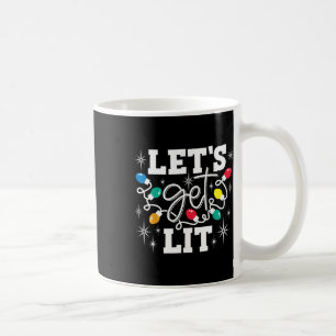 Lasst uns lustige Weihnachtsmannmütze Weihnachtsli Kaffeetasse