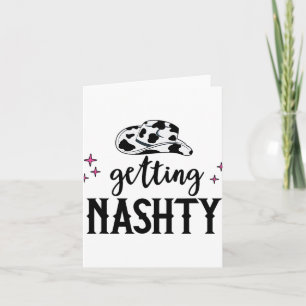 Lasst uns Mädchen gehen Hitched Nashty Bride Getti Karte