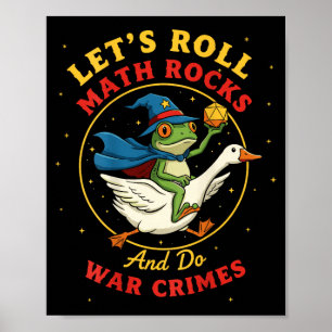 Lasst uns Mathe-Steine rollen und Kriegsverbrechen Poster