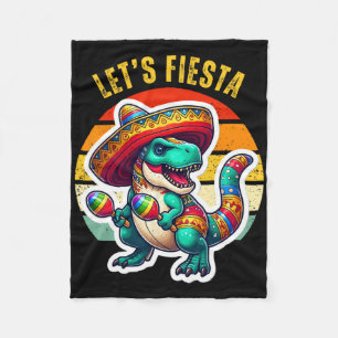 Lasst uns mexikanische Dino Trex Cinco De Mayo Kle Fleecedecke