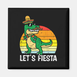 Lasst uns mexikanische Dino Trex Cinco De Mayo Kle Magnet