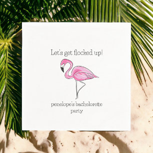 Lasst uns mit Flamingos feiern Junggesellinnenabsc Serviette