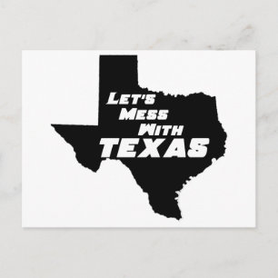 Lasst uns mit Texas Black durcheinander kommen Postkarte