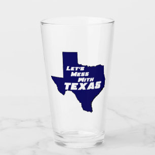 Lasst uns mit Texas Blue durcheinander kommen Glas