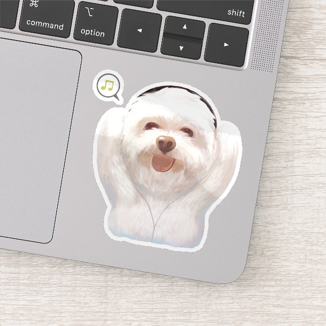 Lasst uns Musik hören Aufkleber (Detail)