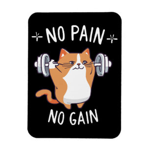 Lasst uns Muskeln aufbauen! Zeit im Fitnessstudio! Magnet