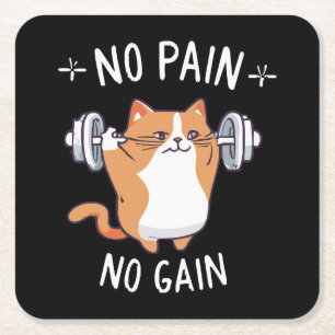 Lasst uns Muskeln aufbauen! Zeit im Fitnessstudio! Rechteckiger Pappuntersetzer