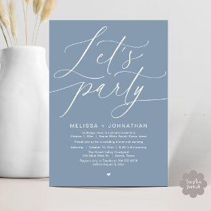 Lasst uns nach dem Hochzeitsessen glücklich essen  Einladung