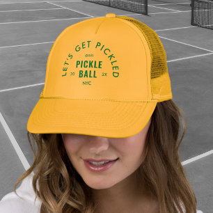 Lasst uns nach dem Pickle Ball Gelb eingelegt werd Truckerkappe