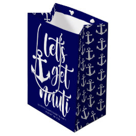 Lasst uns Nauti holen | Funny Modern Text Bachelor Mittlere Geschenktüte