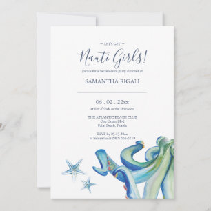 Lasst uns Nauti-Junggeselinnen-Abschied-Einladunge Einladung