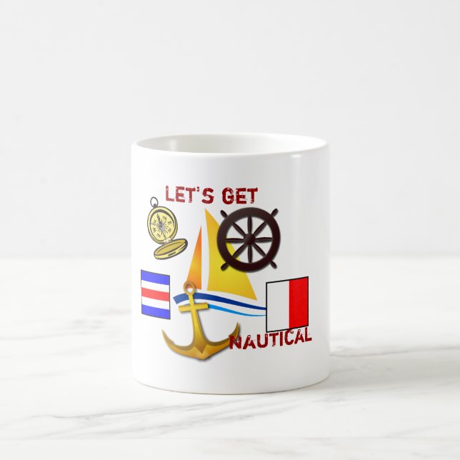 Lasst uns Nautical holen - Kaffeetasse (Mittel)