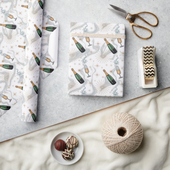 Lasst uns Neujahr feiern  Geschenkpapier (Kunsthandwerk)