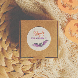 Lasst uns Niedliche Halloween-Geburtstags-Gefallen Runder Aufkleber