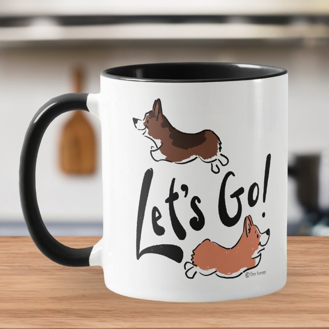 Lasst uns Niedlichen Corgi Spaß machen Dog Motivie Tasse (Von Creator hochgeladen)
