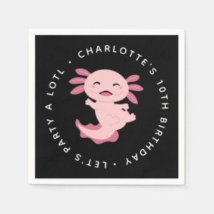 Lasst uns ordentlich feiern! • Axolotl-Geburtstags Serviette