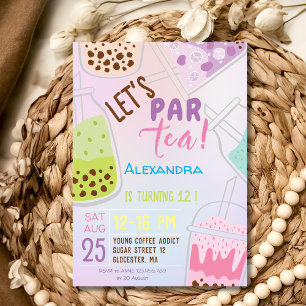 Lasst uns Par-Tea-Bobba-Tea-Geburtstag feiern Einladung