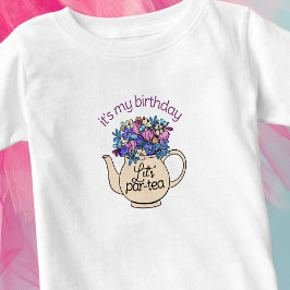 Lasst uns Par-Tea-Mädchen zum Geburtstag machen Baby T-shirt