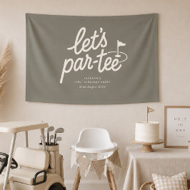 Lasst uns Par-tee Golf 1. Geburtstagsbanner Banner