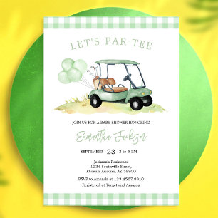 Lasst uns Par-tee Golf-Baby-Shower-Einladung Einladung