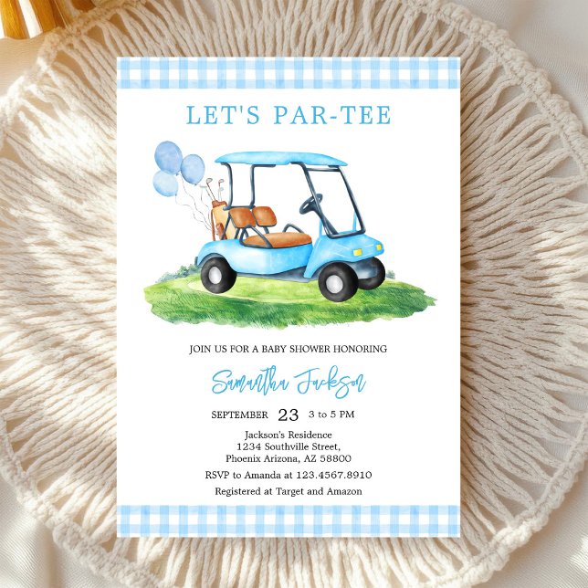 Lasst uns Par-tee Golf-Baby-Shower-Einladung Einladung (Von Creator hochgeladen)