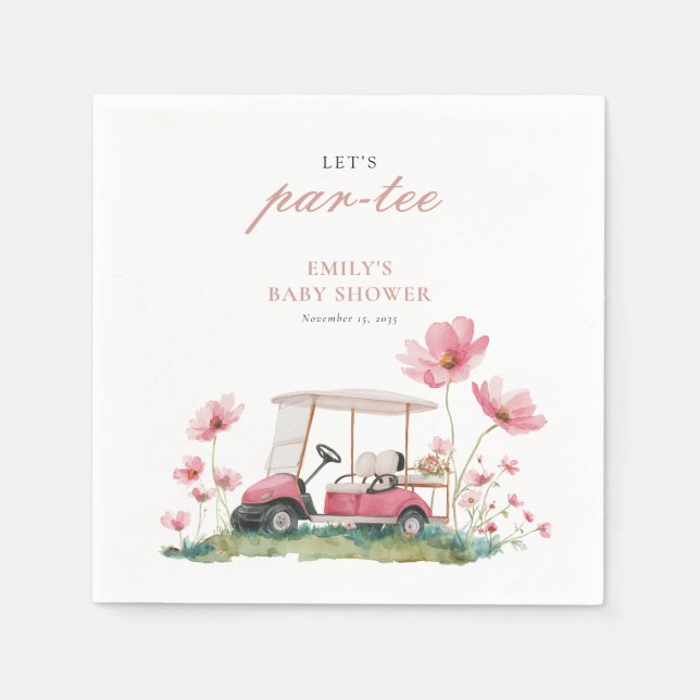 Lasst uns Par-tee Golf-Baby-Shower Servietten (Vorderseite)