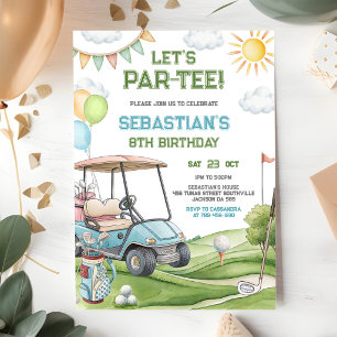 Lasst uns Par Tee Golf-Geburtstagseinladung Einladung