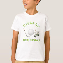 Lasst uns Par-Tee Golf-Kinder-Geburtstags-T-Shirt