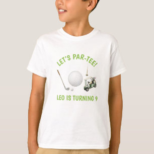 Lasst uns Par-Tee Golf-Kinder-Geburtstags-T-Shirt T-Shirt