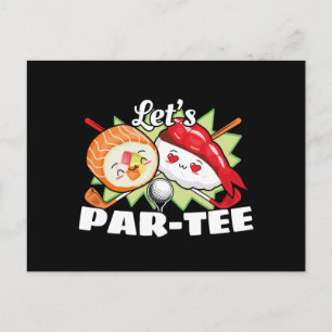Lasst uns Par Tee Golf Pun - Golfparty Postkarte