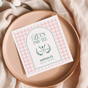 Lasst uns Par-Tee Moderne Golf-Brautabschiedsparty Serviette