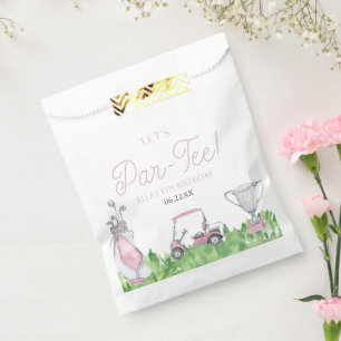 Lasst uns Par-Tee Pink Golf Geburtstagsfeier Geschenktütchen
