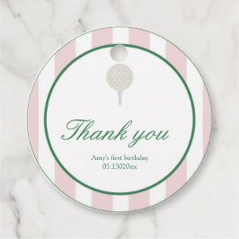 Lasst uns Par-Tee Pink Golf Round Fevor Tags Geschenkanhänger