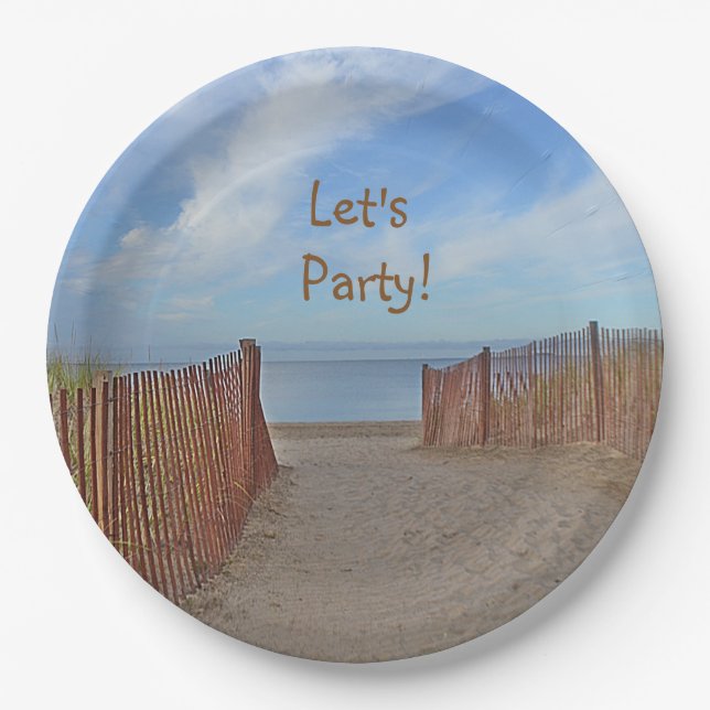 Lasst uns Party Beach Pappteller (Vorderseite)