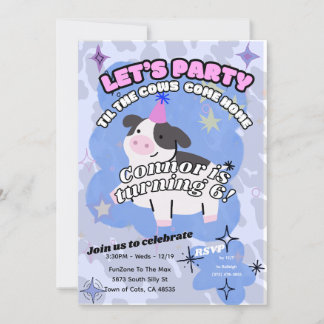 Lasst uns Party, bis die Kühe kommen Zuhause Niedl Einladung