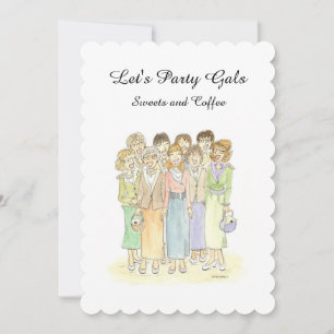 Lasst uns Party Gals einladen Einladung